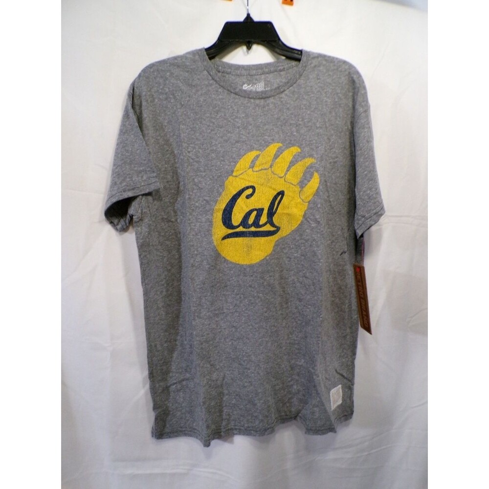 The Original Retro Brand Cal Bear Paw Men's T-Shirt Large Gray Heather